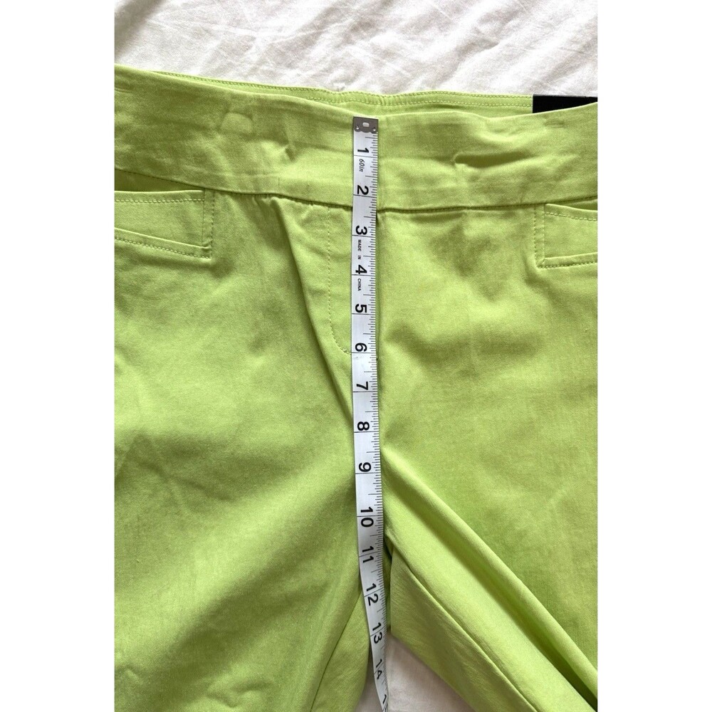 Alfred Dunner Womens Pull On Allure Capri Pants NWT SIZE 10P Short Lime Green - Picture 6 of 9
